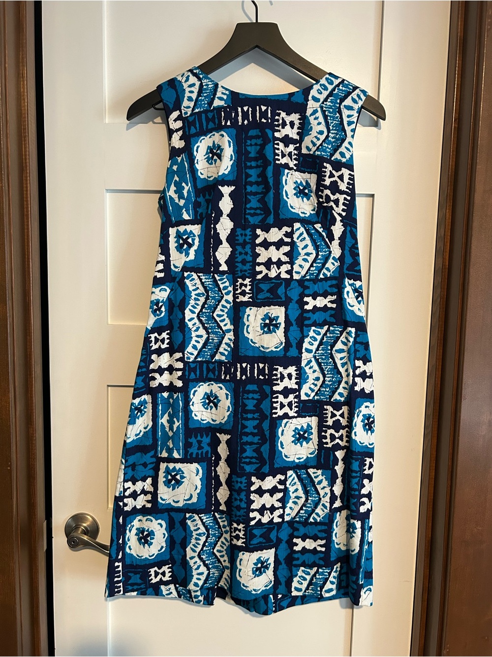 vintage kamehameha blue Hawaiian dress Size Small